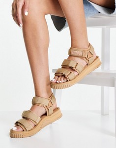 Светло-коричневые сандалии с двойным ремешком Shaka Neo Bungy-Коричневый цвет Sha·Ka