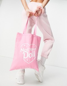 Розовая сумка-тоут с принтом Skinnydip x Barbie-Розовый цвет