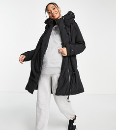 Черное удлиненное пальто «3 в 1» из переработанных смесовых материалов Mamalicious Maternity-Черный цвет Mama.Licious