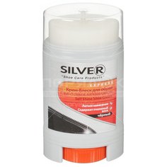 Крем для обуви с губкой черный Silver Comfort, 50 мл