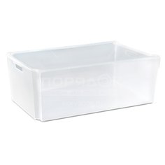 Ящик хозяйственный 37 л, с крышкой, штабелируемый, прозрачный, Violet, Модуль L, 6637100