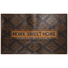 Коврик придверный, 45х75 см, прямоугольный, резиновый, Дом, милый дом, Y4-2764/Y4-2764-2