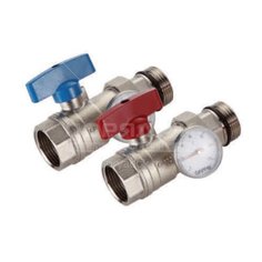 Кран Gappo G433.06 Г-Ш с термометром, 1"