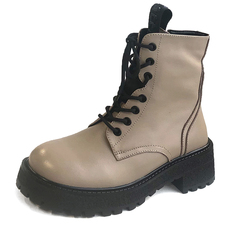 Ботинки Бежевые ботинки из кожи на подкладке из натуральной шерсти Respect