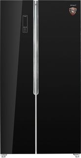 Холодильник Weissgauff WSBS 500 NFB (черное стекло)
