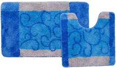 Набор ковриков для ванной комнаты Milardo 350PA68M13 (голубой)