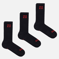 Комплект носков Jordan 3-Pack Essential Crew, цвет чёрный