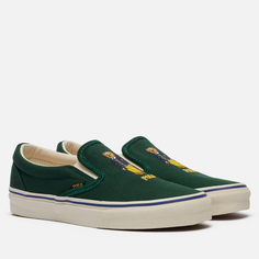 Мужские кеды Polo Ralph Lauren Keaton Slip-On Recycled Canvas, цвет зелёный, размер 41 EU