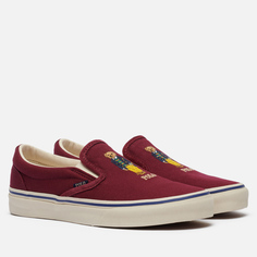 Мужские кеды Polo Ralph Lauren Keaton Slip-On Recycled Canvas, цвет бордовый, размер 42 EU