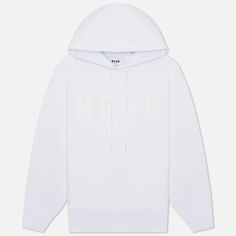 Женская толстовка MSGM Paint Logo Hoodie, цвет белыйS