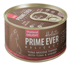 Влажный корм Prime Ever Holistic Delicacy 2A мусс, тунец с креветками, 80 г