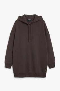 Удлиненная толстовка с капюшоном на завязках Monki