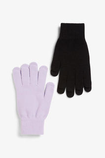 Комплект из 2 пар вязаных перчаток Monki