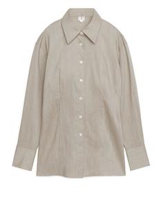 Рубашка из смесового льна Arket