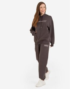 Тёмно-серые брюки Baggy с надписью Gloria Jeans