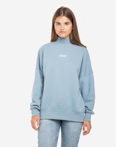 Синий свитшот oversize с принтом Crush Gloria Jeans