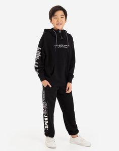 Чёрные спортивные брюки Jogger oversize для мальчика Gloria Jeans
