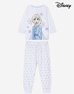 Молочная пижама с принтом Disney для девочки Gloria Jeans