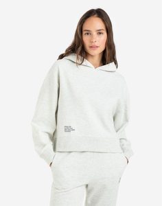 Укороченное худи oversize с надписью Gloria Jeans