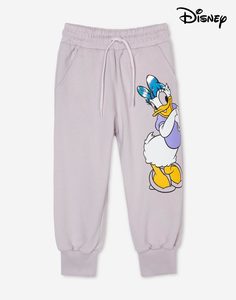 Сиреневые брюки Jogger с принтом Disney для девочки Gloria Jeans