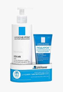 Набор для ухода за телом La Roche-Posay LIPIKAR LAIT молочко для тела, 400 мл + LIPIKAR GEL LAVANT Очищающий гель, 100 мл, в ПОДАРОК