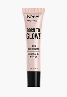 Хайлайтер Nyx Professional Makeup для лица и тела. Тревел-формат "Born to Glow Liquid Illuminator", Оттенок 01, Sunbeam, сияющий, светло-розовый, 13 мл