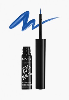 Подводка для глаз Nyx Professional Makeup Водостойкая матовая EPIC WEAR EYE & BODY LIQUID LINER, оттенок 05, SAPPHIRE, матовый, синий, 3.5 мл