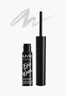 Подводка для глаз Nyx Professional Makeup Водостойкая матовая EPIC WEAR EYE & BODY LIQUID LINER, оттенок 04, матовый, белый, 3.5 мл