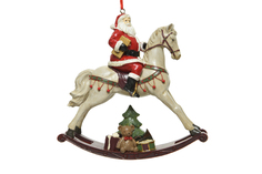Ёлочная игрушка Санта на коне Hoff