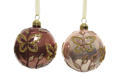 Набор ёлочных шаров Бабочки Hoff