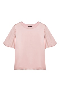 Бледно-розовая блузка из шелка Maje