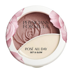 Хайлайтер PHYSICIANS FORMULA ROSE ALL DAY SET & GLOW 2 в 1 тон розовое сияние