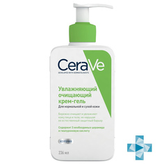Крем-гель для лица и тела CERAVE увлажняющий и очищающий для нормальной и сухой кожи 236 мл