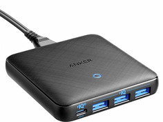 Зарядное устройство Anker PowerPort PD+ 4 1xUSB-C 3xUSB-A 45W EU Black A2045G11