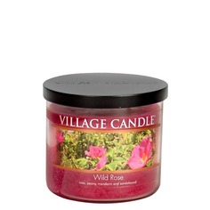 Ароматическая свеча "Wild Rose", чаша, средняя Village Candle