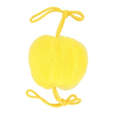 Мочалка-шар для тела синтетическая с ручками (yellow) Deco