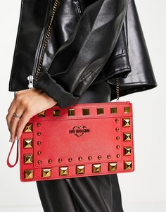Красная сумка через плечо с ремешком на запястье Love Moschino-Красный