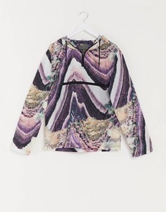 Куртка-дождевик с фестивальным мифическим принтом от комплекта ASOS DESIGN-Фиолетовый цвет