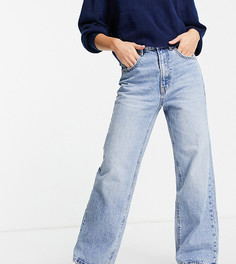 Голубые винтажные джинсы в стиле 90-х Stradivarius Petite-Голубой