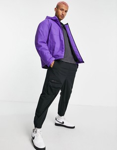 Фиолетовый утепленный дождевик свободного кроя ASOS DESIGN-Фиолетовый цвет