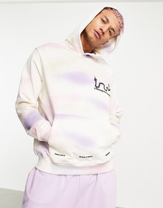 Худи розового цвета с принтом тай-дай Bershka-Розовый цвет