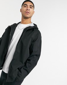 Черная непромокаемая куртка-дождевик ASOS DESIGN-Черный
