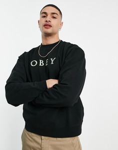 Черный свитшот Obey Nouvelle-Черный цвет