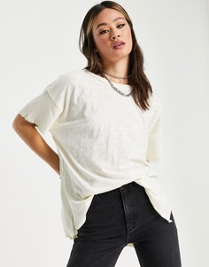 Oversized-футболка светлого цвета We The Free by Free People Peace It Up-Белый