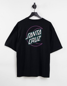 Черная футболка с принтом контура луны на спине из органического материала Santa Cruz-Черный цвет