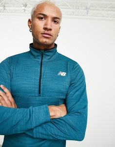 Темно-синий топ с молнией 1/4 New Balance