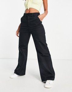 Длинные прямые брюки серого цвета Cotton:On-Черный цвет