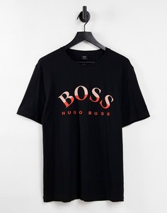 Черная футболка с логотипом BOSS Athleisure 1-Черный цвет