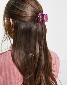 Фиолетовая заколка-краб для волос из смолы Pieces-Фиолетовый цвет