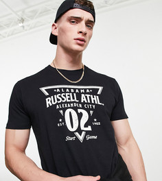 Черная футболка с круглым вырезом Russell Athletic-Черный цвет